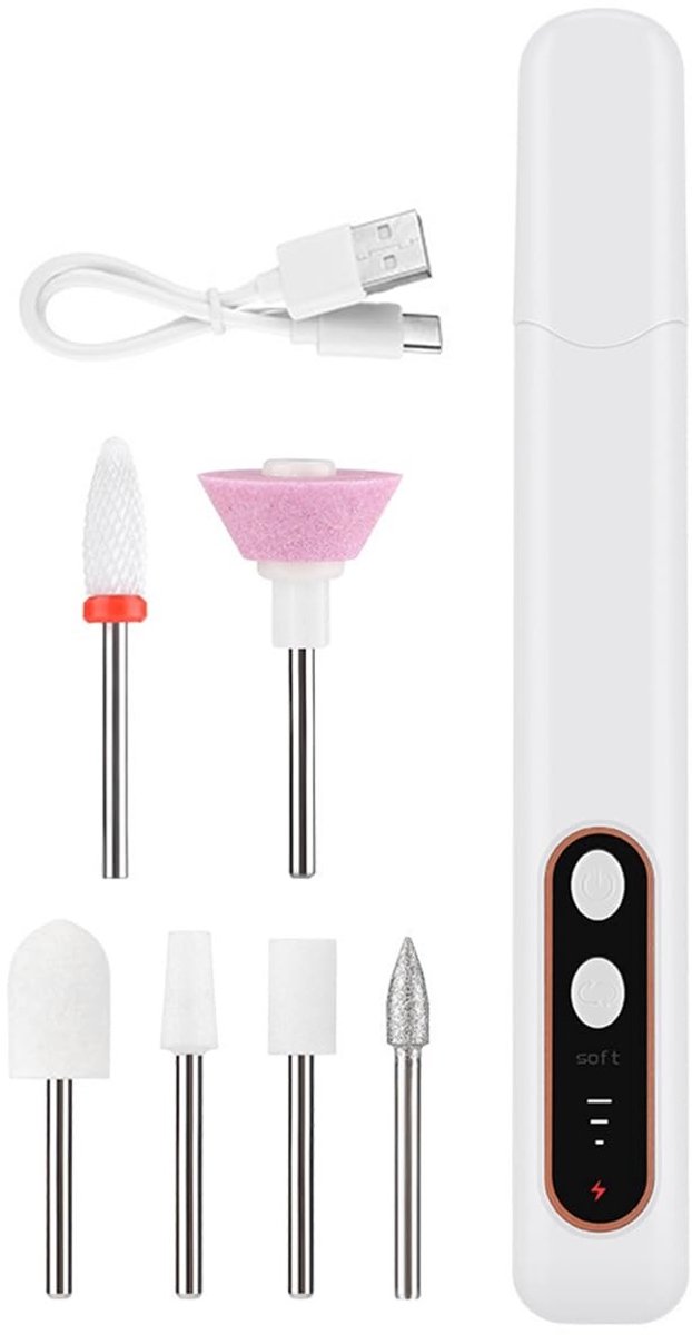 Dailygoods - Draadloze Elektrische Nagelvijl voor Manicure en Pedicure