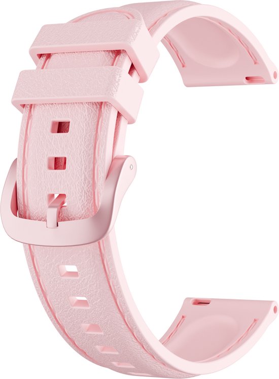 Maoo Ventura 2 - Leren Smartwatch Bandje - Geschikt voor Maoo Ventura & Ventura 2 - Roze - 20mm