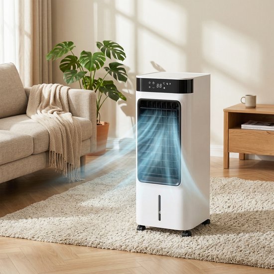 Aircooler - Mobiele Airco - Luchtkoeler - 3 windstanden - 24-uurs timer ...