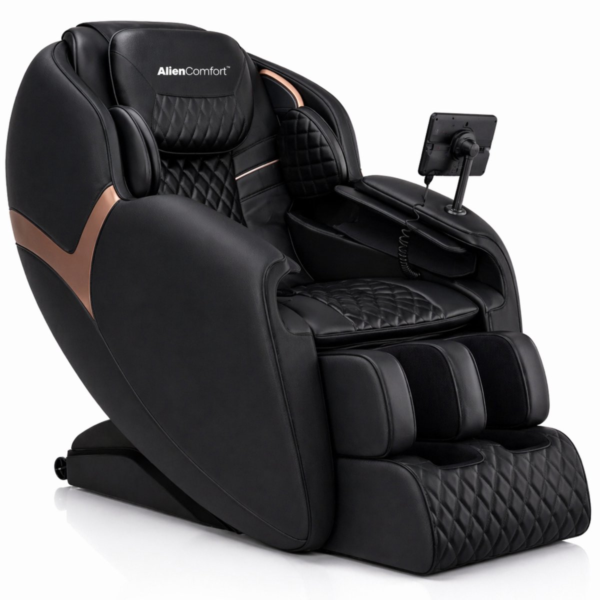 AlienComfort™ Massagestoel PLUTO zwart - Inclusief massagestoelhoes - 10 Premium Rollers & 12 Airbags - Compact model - Surround sound - Massage stoel - Massagestoel Elektrisch - Massage apparaat