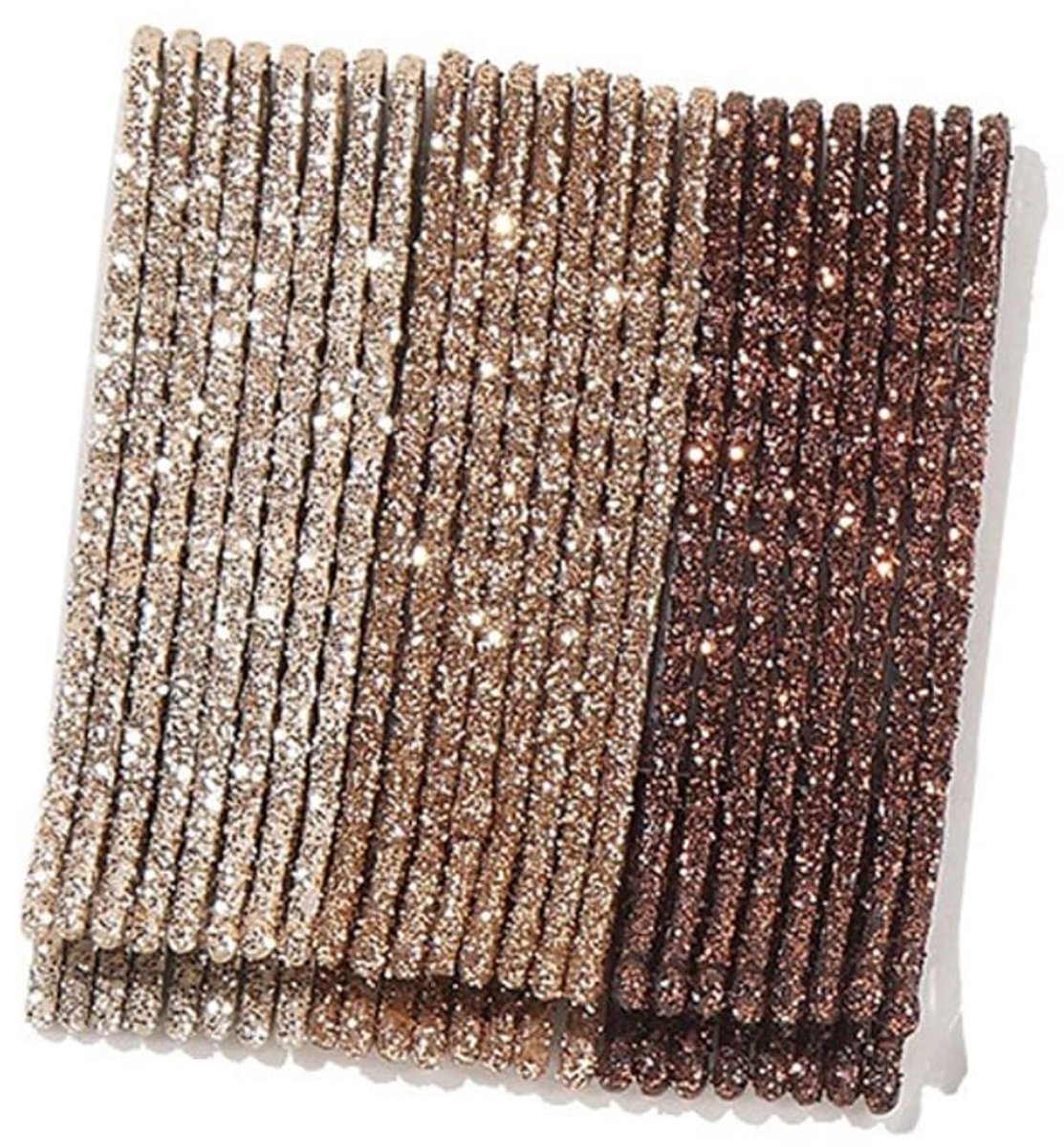 Dailygoods - 72 Stuks Mini Haarspelden met Glitter voor Dames