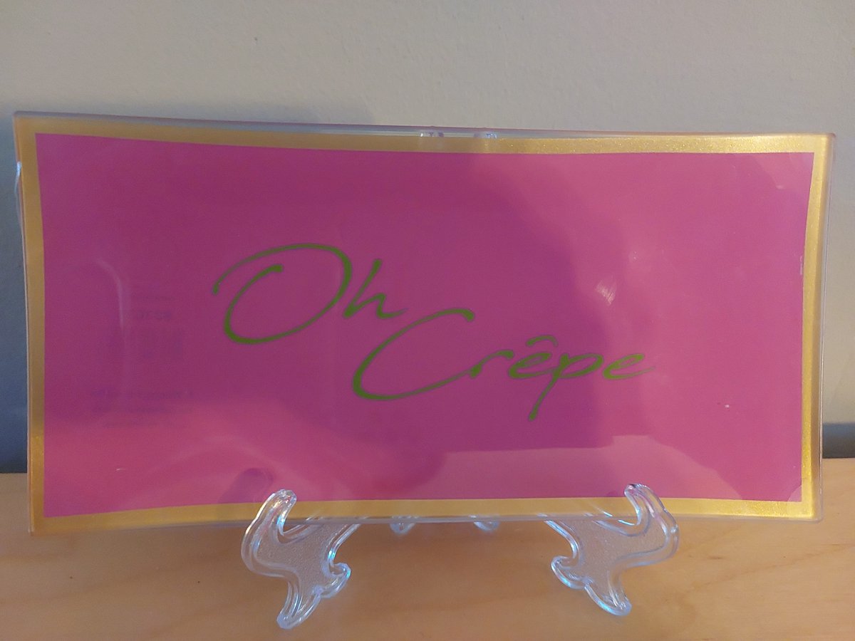 leuk bordje met de tekst : oh crepe