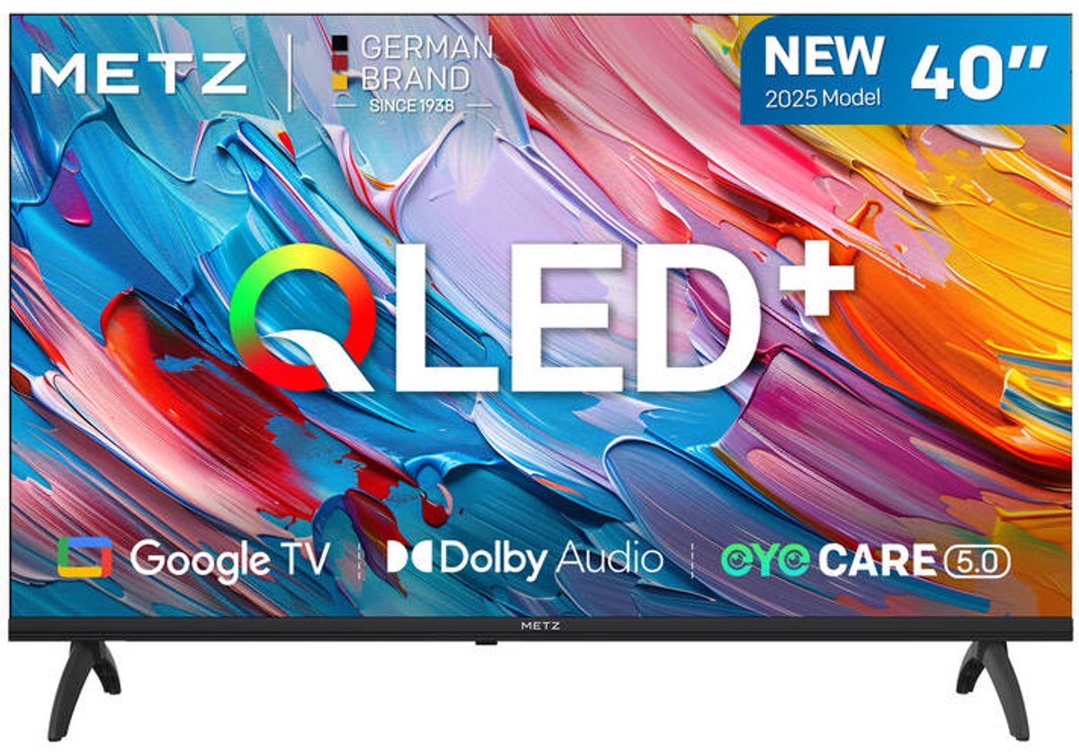 METZ 40-inch (102 cm) 2025 QLED Smart TV HD Google TV, 40MQF7000Z, 93% DCI-P3 breed kleurengamma, HDR10 & HLG, nieuwste Google TV OS, Eye Care (laag blauw licht), Dolby Audio — cadeau in Elektronica - foto 5