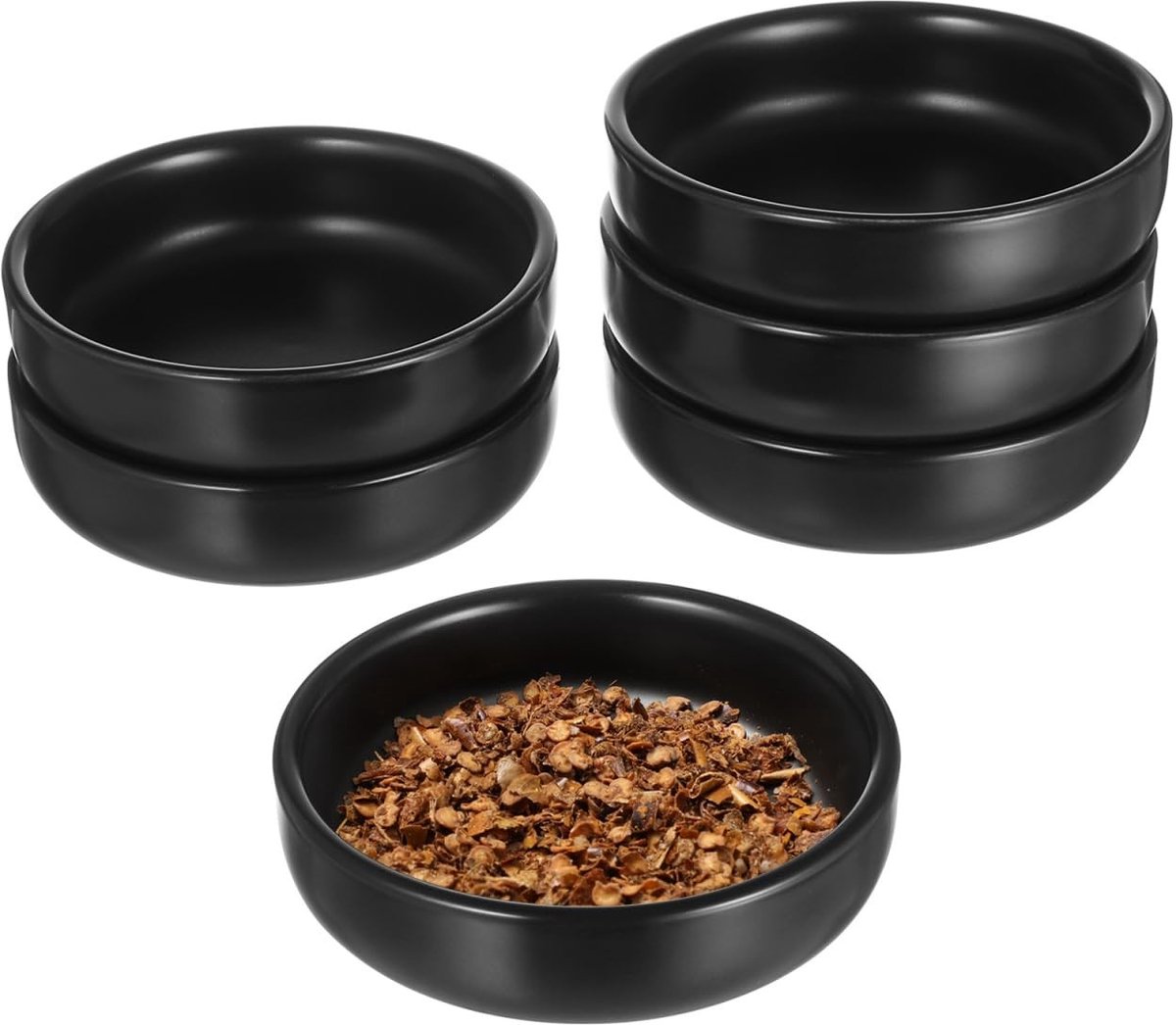 Dailygoods - Set van 6 Keramische Dipkommen voor Soja en Specerijen