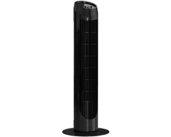Torenventilator - Zuilventilator - Stille ventilator-Staande ventilator – 45W – 3 standen – 70° oscillatie - ABS - Slaapkamer - 75 cm - Verkoeling - Zwart