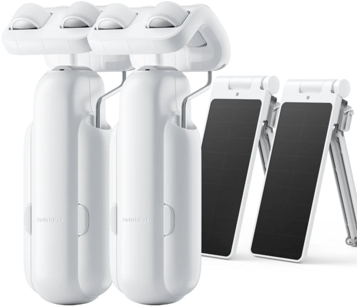Switchbot Curtain 3 Solar Combo DUO Pack - Roede/Rod Versie 3 (2023) - Wit - Smart home gordijnmotor - Smart Gordijn - Automatisch gordijn - Inclusief zonnepaneel