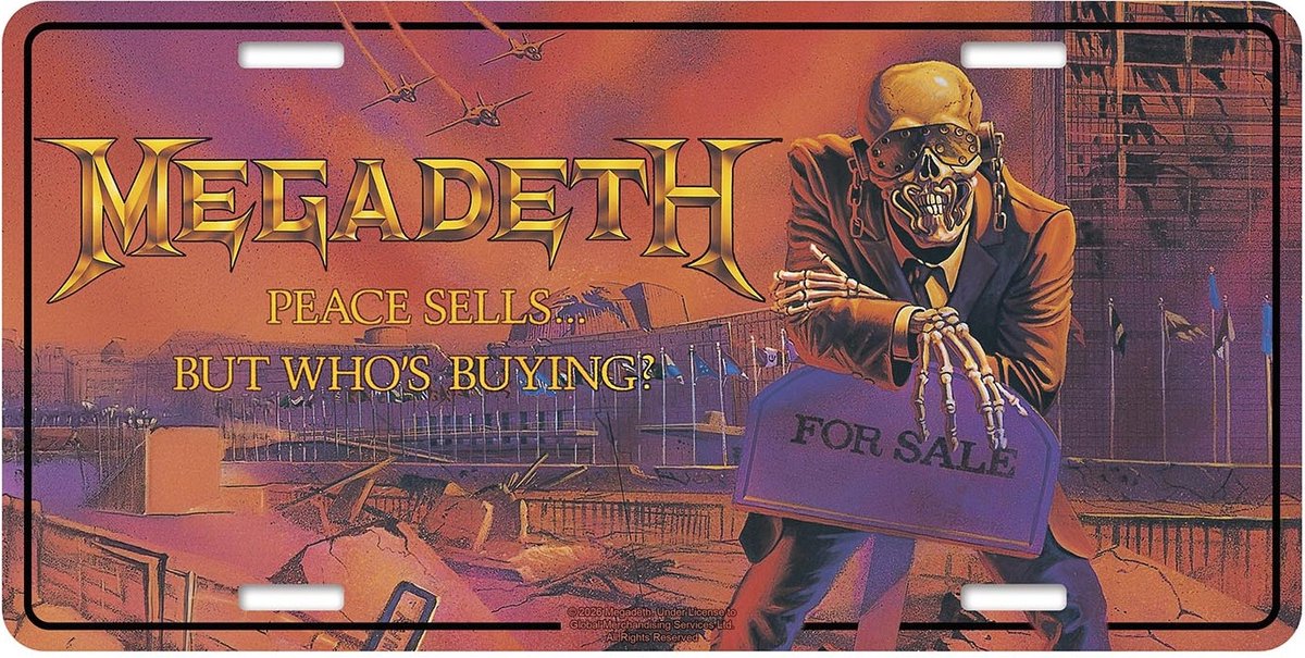 Megadeth - Peace Sells - USA Nummerplaat