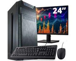 Intel Compleet Desktop SET | Intel Core i5 | 32 GB RAM | 1 TB SSD | DVD+RW | Windows 11 Pro | 24 Inch Monitor + Muis & Toetsenbord