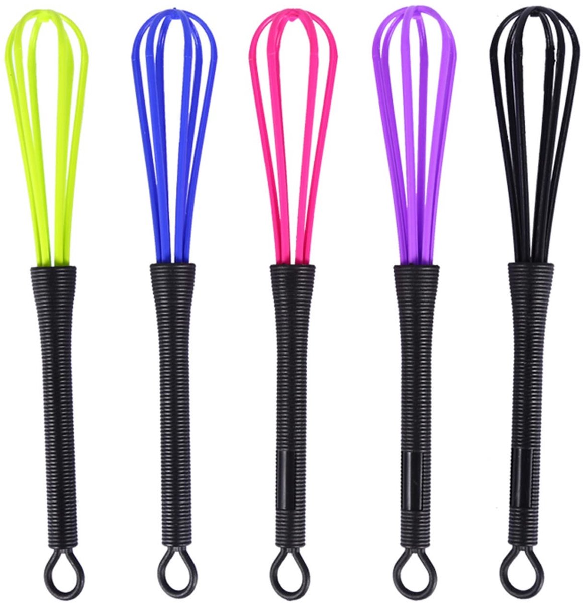 Dailygoods - Dailygoody - Tbest 5-delige Whisk Set - Lichtgewicht en Duurzaam voor Koken en Haarverf