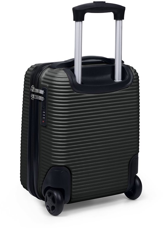 TravelZ Horizon Underseat Koffer 40cm - Lichtgewicht handbagage 20 liter met 2 wielen - Zwart