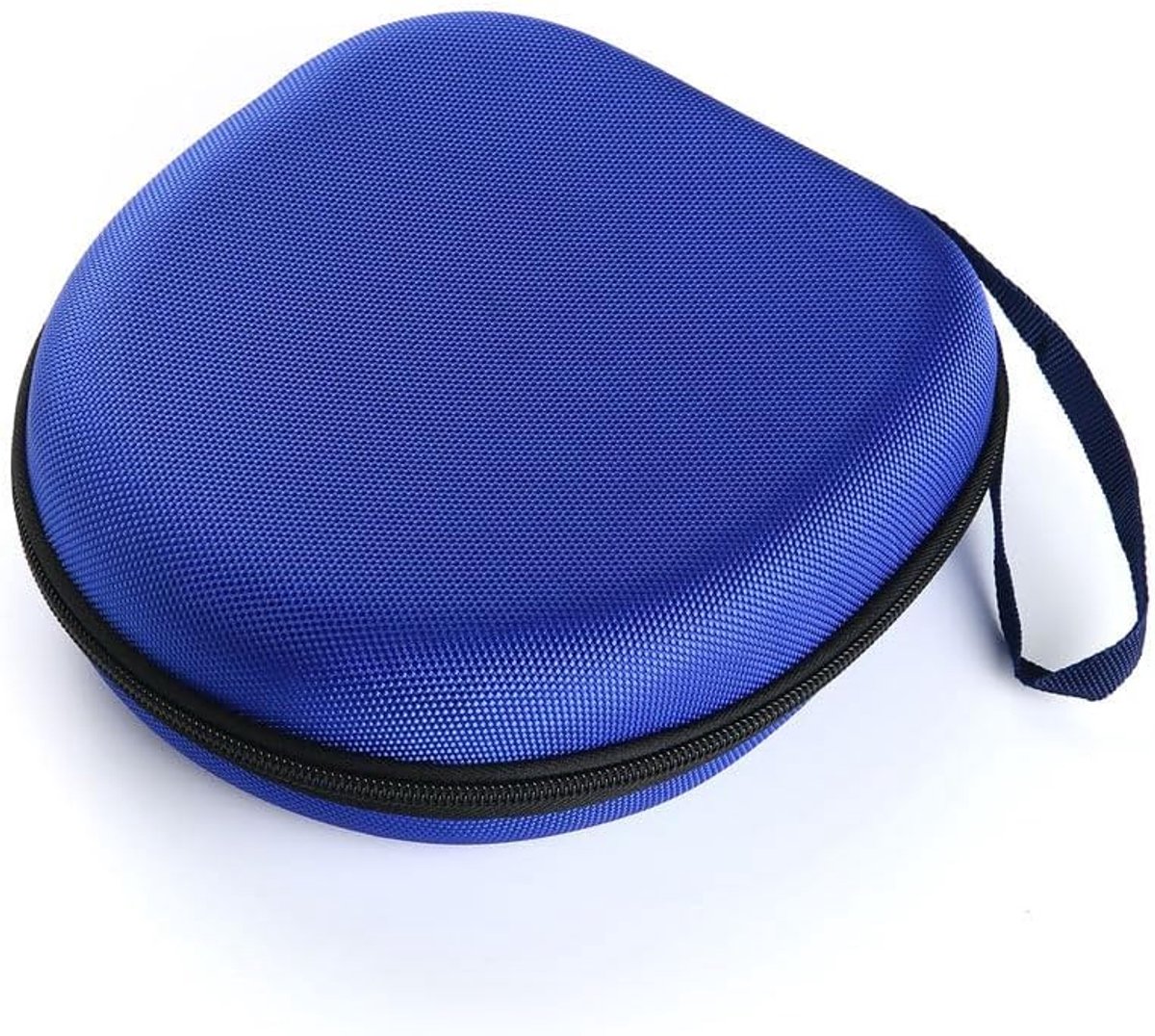 Hoogwaardige, met leerstructuur afgewerkte EVA-hoofdtelefoonhoes, waterdichte hoofdtelefoonhoes, opberghoes voor 3C digitale producten (blauw)
