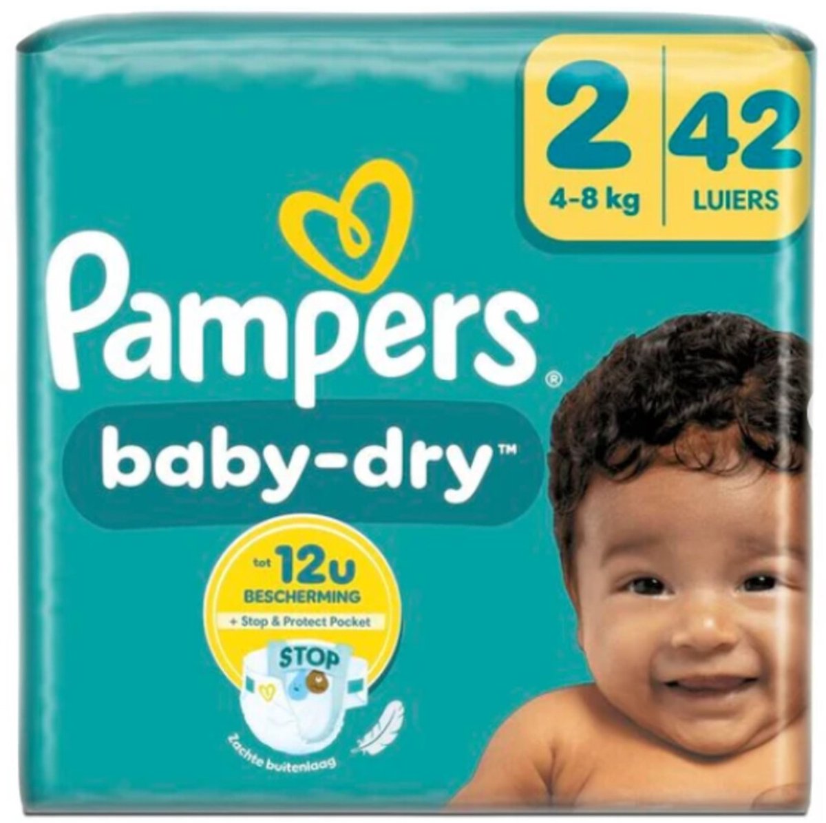 2x Pampers Baby Dry Luiers Maat 2 (4-8kg) 42 stuks