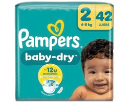 2x Pampers Baby Dry Luiers Maat 2 (4-8kg) 42 stuks