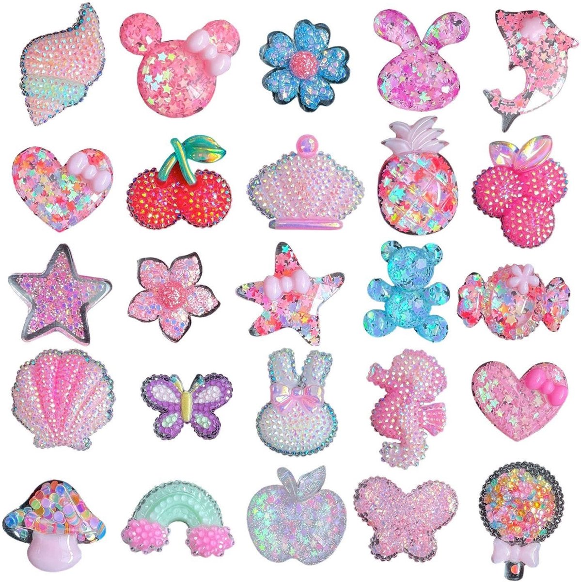 Dailygoods - Set van 25 Glanzende Schoenaccessoires van Kunsthars