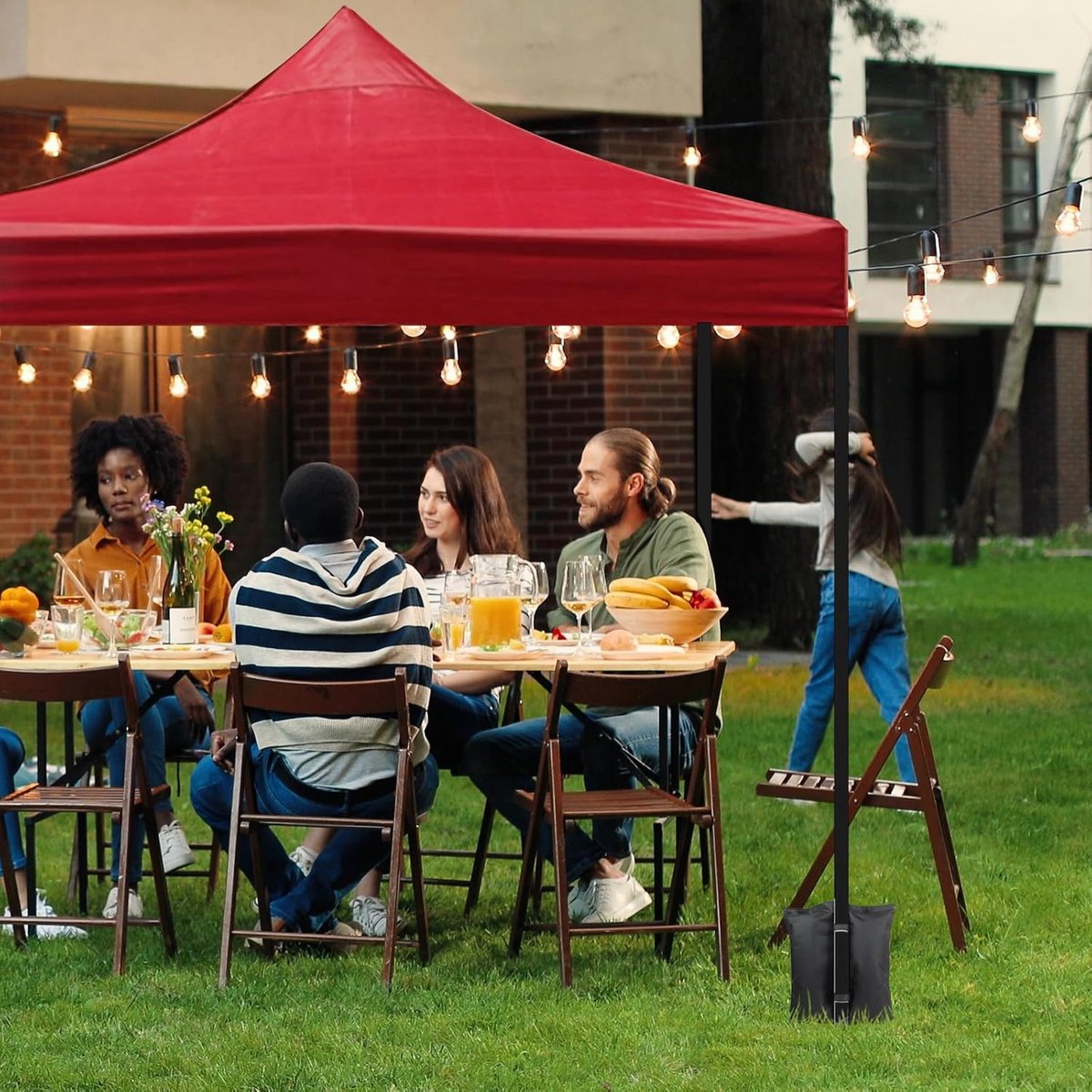 4 stuks zandzakken, robuuste gewichtzakken, tent voor baldakijn, pop-up tent, terrasparasol, parasol, verzwaarde voetenzak voor trampoline, zwart