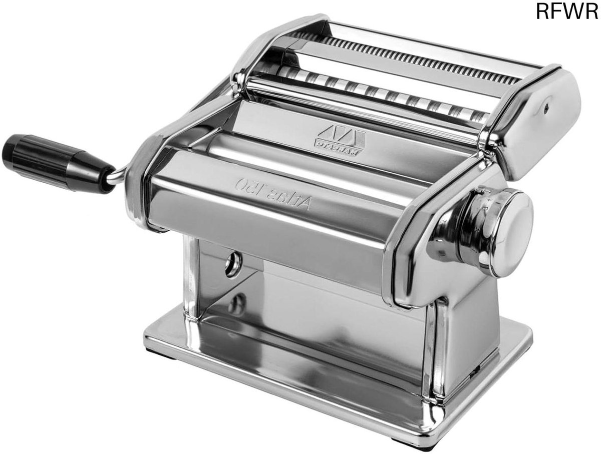 Zelfgemaakte pastamachine voor lasagne, fettuccine en tagliolini - Verchroomd staal, breedte 150 mm