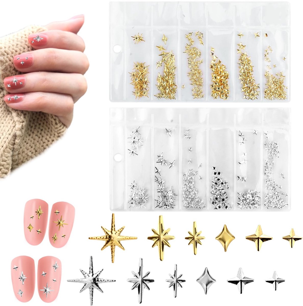 Dailygoods - 700 Stuks Ster Nagelbedels voor Nail Art Decoratie