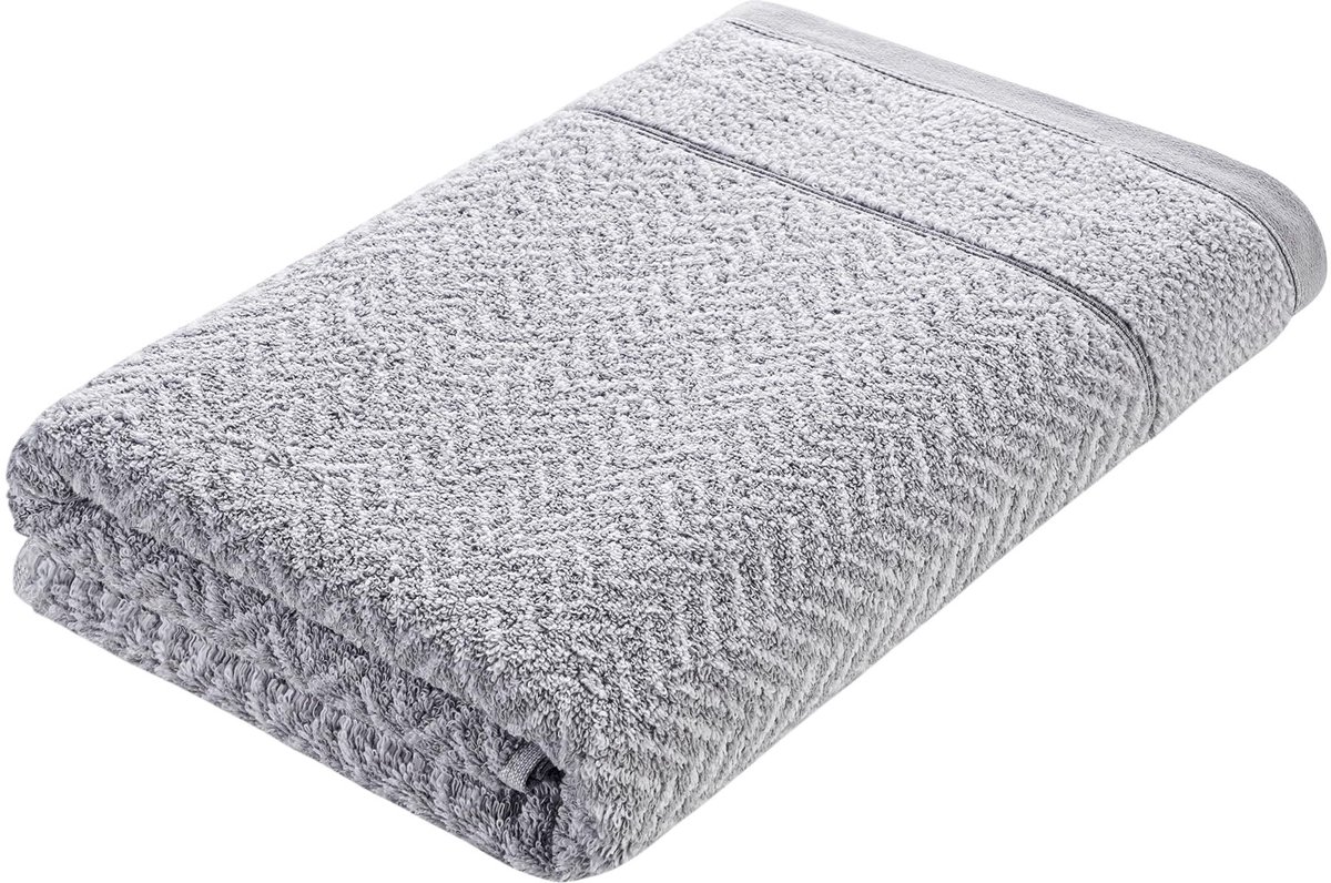 Dailygoods - Cosensi - Dailygoods - Dailygoody - Douchehanddoek - Badhanddoek 100% Katoen - Zacht en duurzaam - Zilvergrijs - Perfect voor kinderen - 70x140 cm