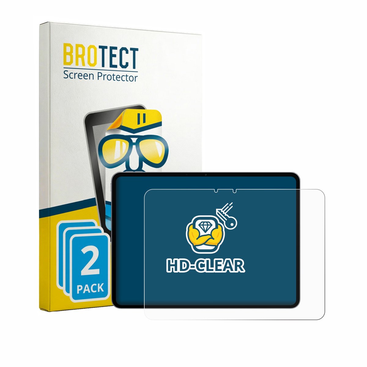BROTECT - Screenprotector voor Oppo Pad 6 - Folie Beschermfolie transparant 2 Stuks
