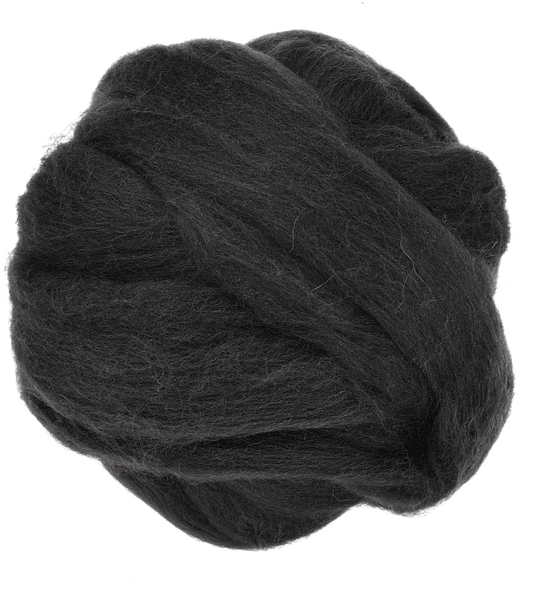 Dailygoods - Viltwol Bulk 240g Natuurlijke Wol voor Doe-het-zelf Creaties Zwart