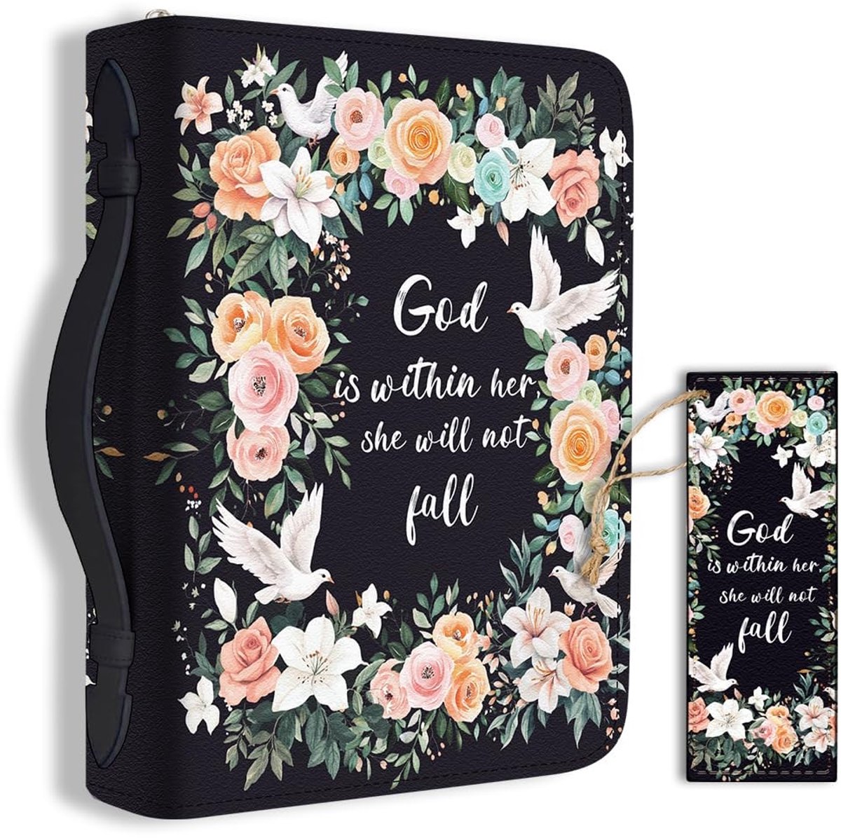 Dailygoods - Grote PU Lederen Bijbel Cover met Bladwijzer voor Vrouwen en Mannen