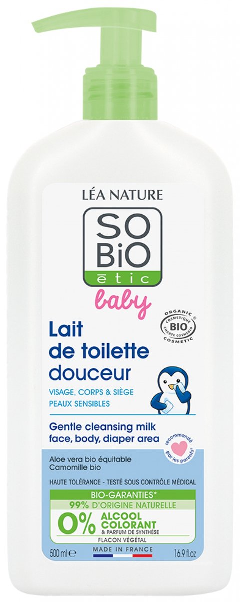 Léa Nature SO BIO étic Baby Lait de Toilette Douceur Bio 500 ml
