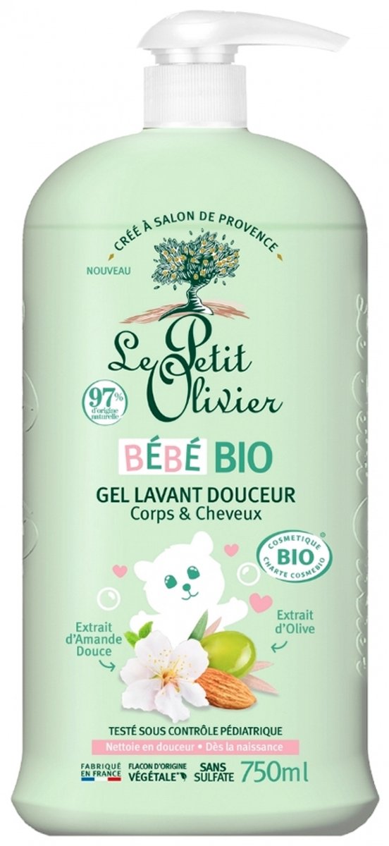 Le Petit Olivier Bébé Organic Gentle Body & Hair Wash 750 ml