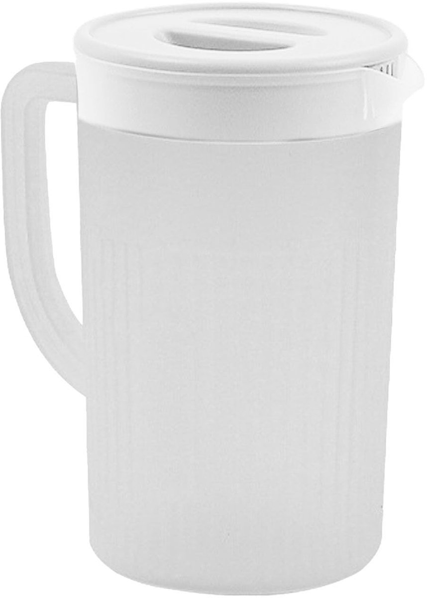 Dailygoods - Dailygoody - Grote Capaciteit Plastic Kan - Waterkan - Ideaal voor Sap en IJsthee - Wit - Handig voor Thuisgebruik - 2,7 Liter - Perfect voor Gezinnen