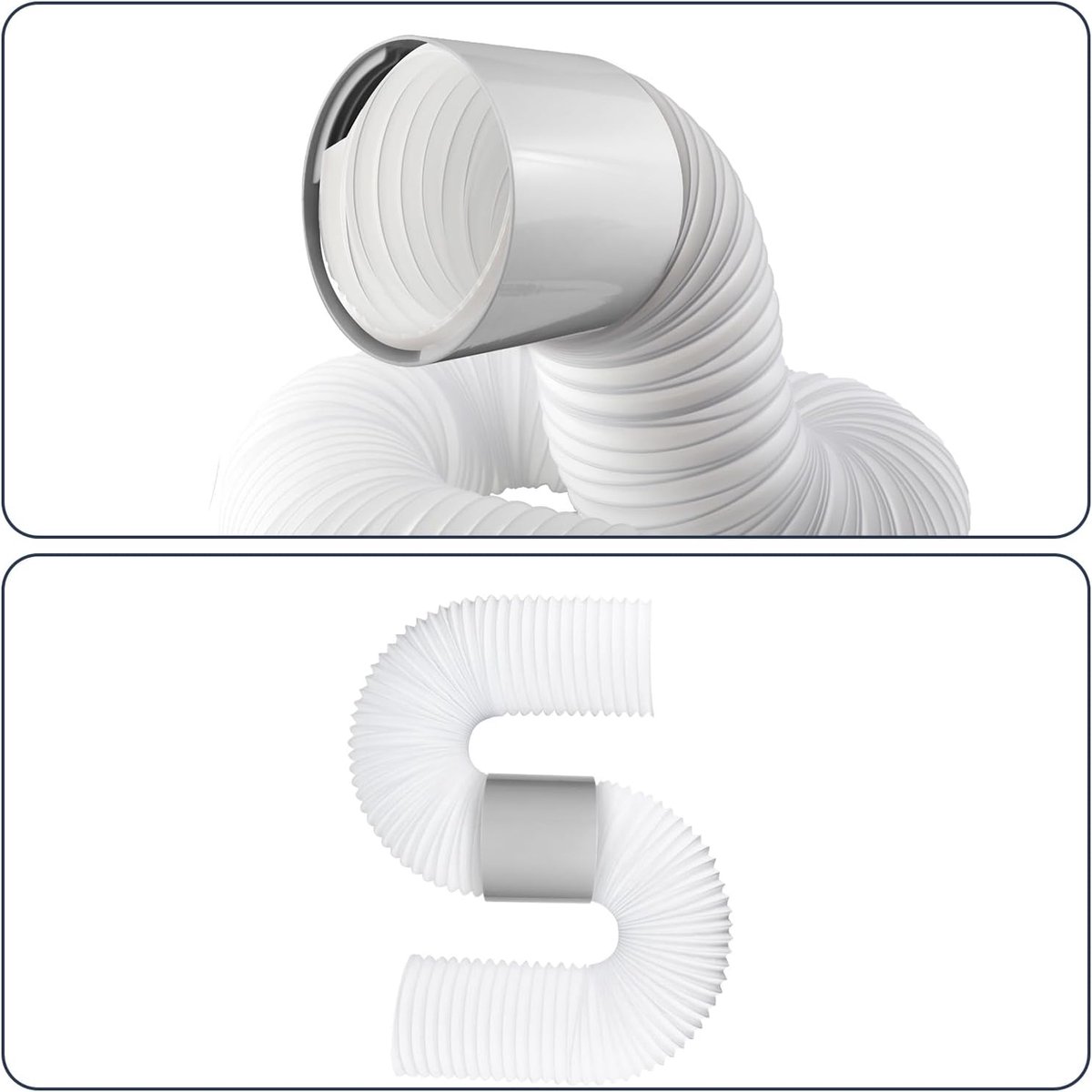 Koppelstuk Mobiele Airco Afvoerslang - Voor Ø150mm Afvoerslang airco slang - Conditioner Uitlaatslang Connector - Airconditioner slangconnector - Geschikt voor het verlengen van airco-slangen met zowel rechts- als linksdraaiende schroefdraad – foto 4