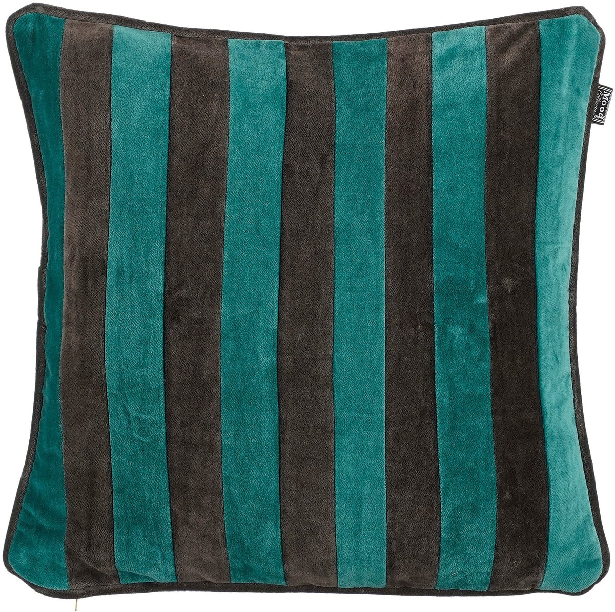 In The Mood Collection Clair Sierkussen - L45 x B45 x H10 cm - Katoenfluweel - Groen, Grijs