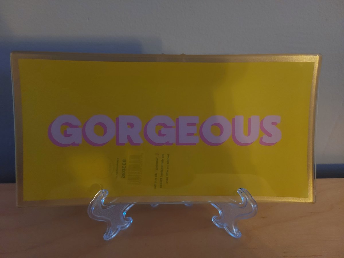 leuk bordje met de tekst : gorgeous