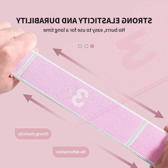 Verstelbare Yoga Strap en Fitness Bands met 8 Ringen voor Effectieve Training en Pilates Oefeningen (Roze) — afbeelding 4