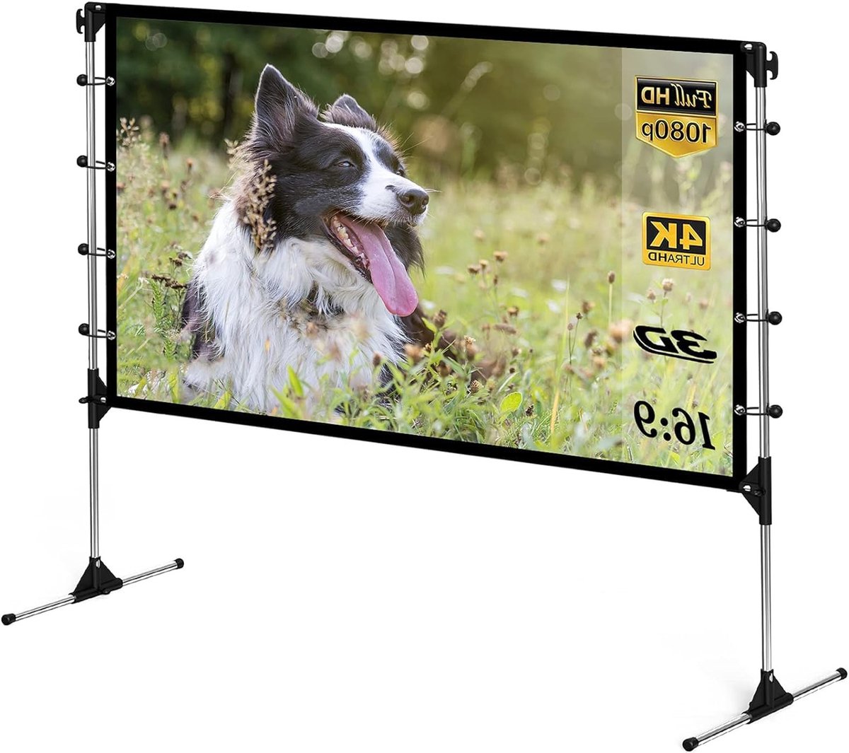 Projectiescherm 120 inch met opvouwbare standaard voor binnen en buiten