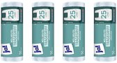 Ja!® | 4 x 50 pedaalemmerzakken 25 liter met handvaten | 200 zakjes | 53 x 54 cm | transparant