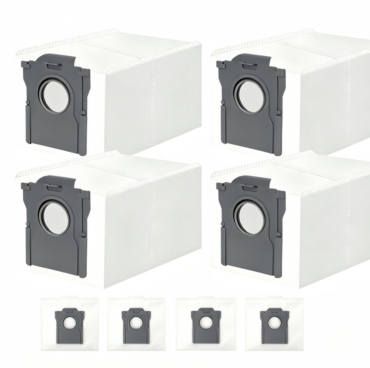 8 stuks stofzakken- compatibel met Dreame L10/L10s/L20/X20/X30/X40/X50/L40/L50 Ultra- Mova P10/E30/P50/V50 Ultra- 3,2 l grote capaciteit- 4-laagse filterstructuur- voor Dreame stofzuigerzakken