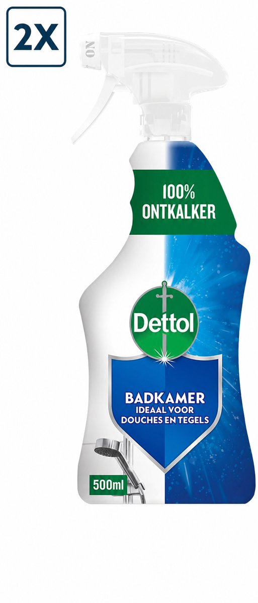 2 x Dettol Allesreiniger Spray Power & Fresh - Badkamer - 500 ml
