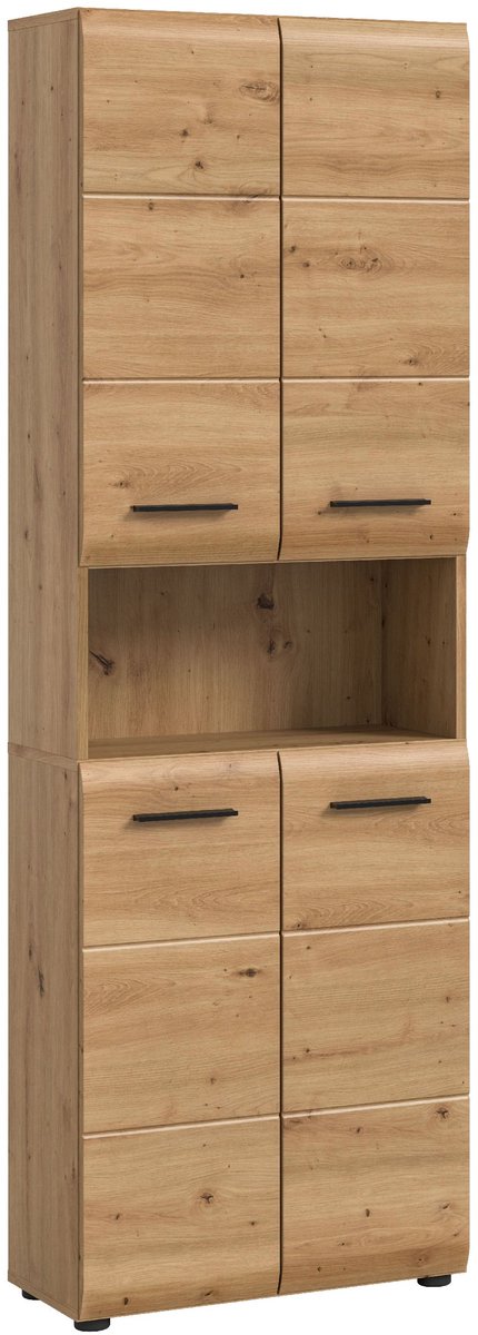 xonox.home brede hoge kast Ice artisan eiken imitatie B/H/D: 60x185x30 cm