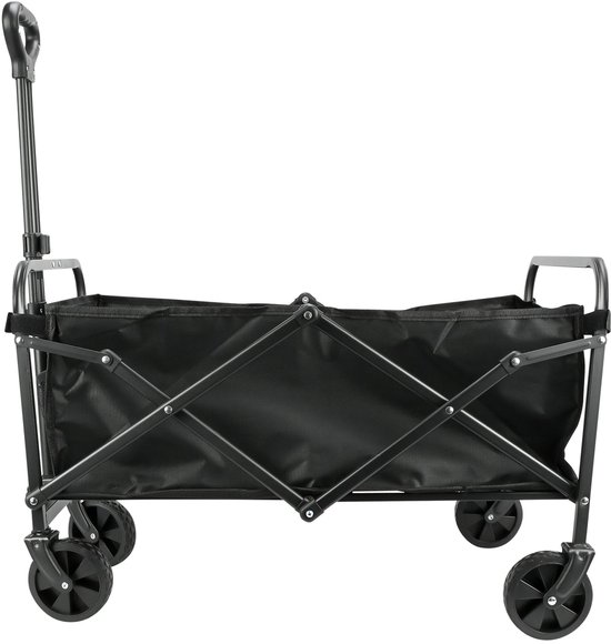 Bolderkar - Bolderkar Opvouwbaar - 80 KG Laadvermogen - Staal - Opvouwbaar - Polyester - Laadruimte 80 x 50 x 27 - Festival/Strand/Camping Bolderkar - Draaibare Wielen van Merkloos — afbeelding 5