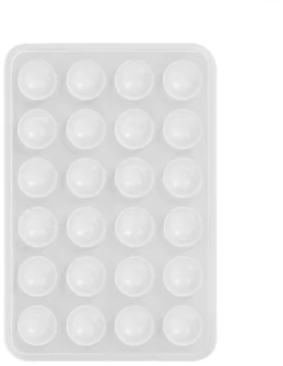 Scoby - Telefoon Zuignap - Smartphone Zuignapje - Zelfklevende Houder - Phone Suction Cup - Handsfree Grip - 1 Stuk - Wit