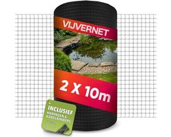 Fijnmazig Vijvernet 2x10 meter | Weer- en UV-bestendig | Vogelnet, Kippennet en Balkonnet tegen Duiven en Reigers