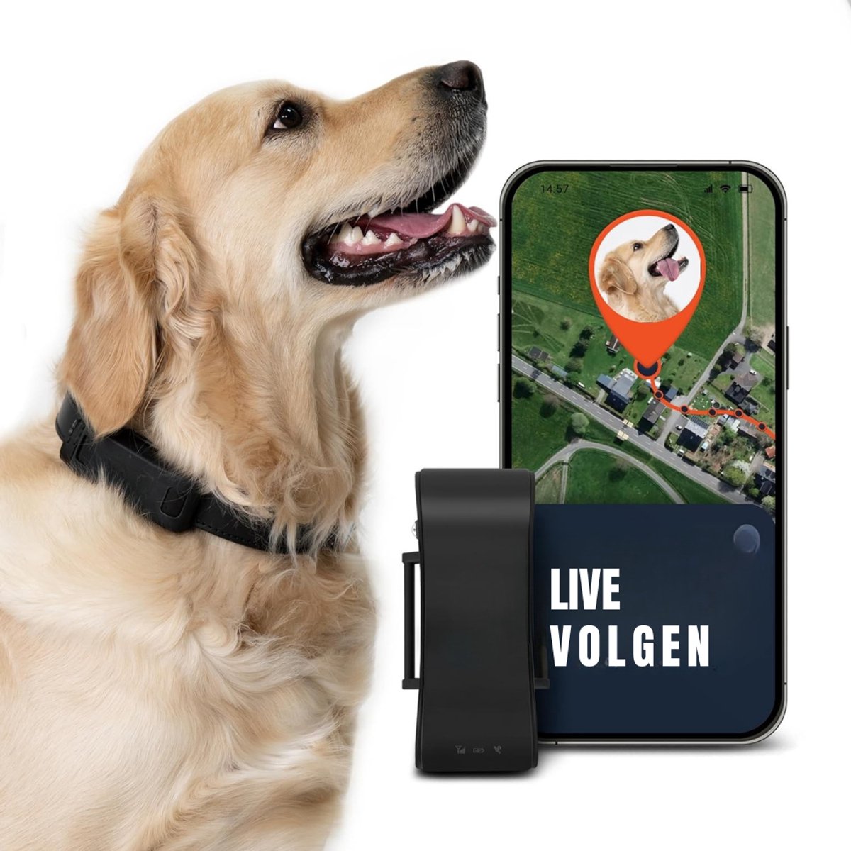 YOR® GPS Tracker hond - GPS Tracker - GPS Trackers - Zwart - 8cm x 4cm x 2cm