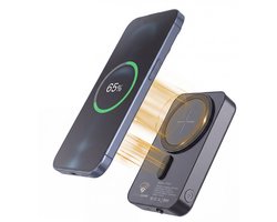 Golden Sound Powerbank met zonnepaneel – Geschikt voor Magsafe systeem – Solar Powerbank – Zonneenergie powerbank – Noodpakket – 10.000 mAh – Magnetische powerbank – Draadloos opladen