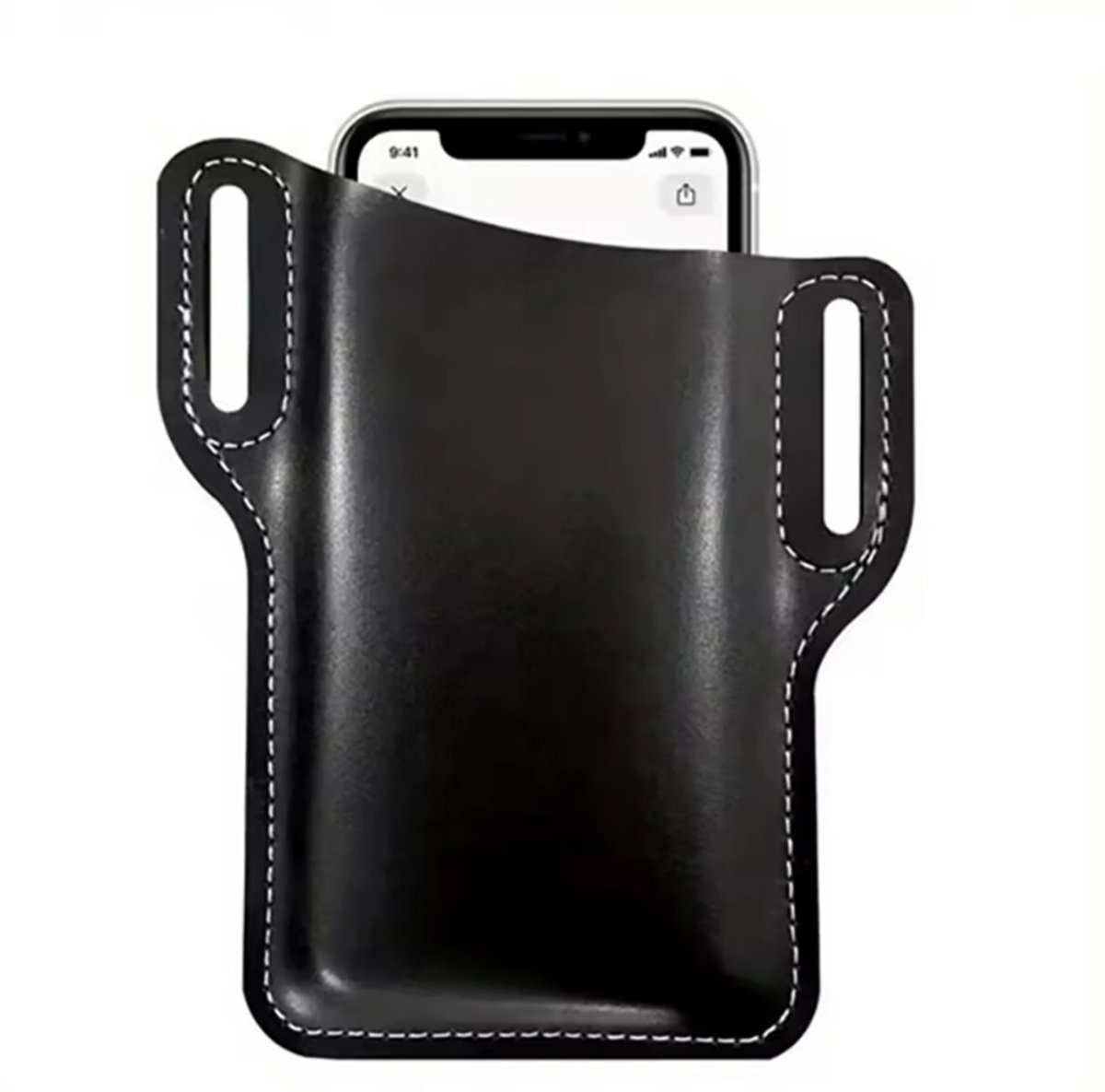 Actie4you® - Retro Heuptas Voor Smartphone – Telefoon Draaghoes - Riem Telefoon Tas - Telefoonhouder Riem - Smartphone Tas - PU Leer – Zwart