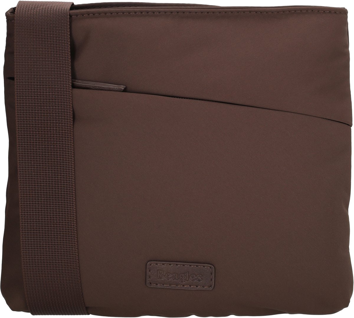 Beagles Calvia Schoudertas - Crossbody - Ritsvakken - Lichtgewicht - Schouderband - Donkerbruin