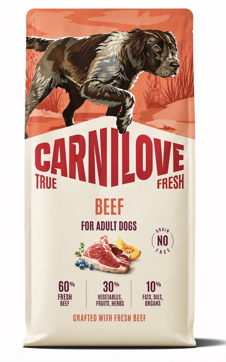 Carnilove Carnilove True Fresh - Hondenvoer - Rundvlees - Graanvrij - 12 kg