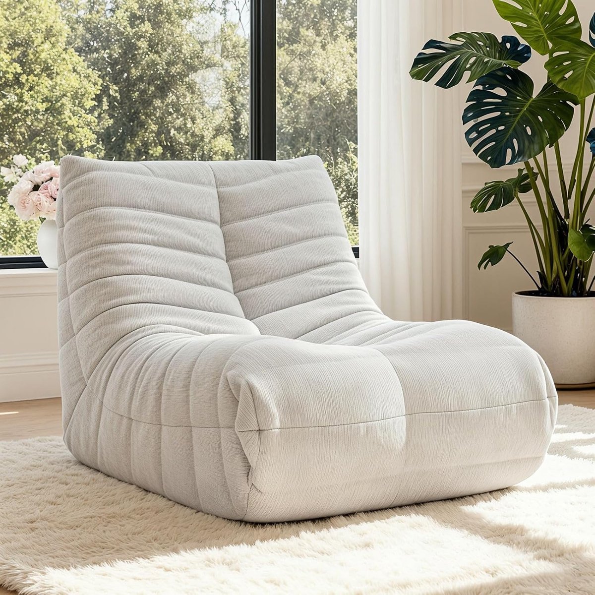 Luxe Hoekbank - Met Slaapfunctie - Beige - 85x72x30 cm - Arqam
