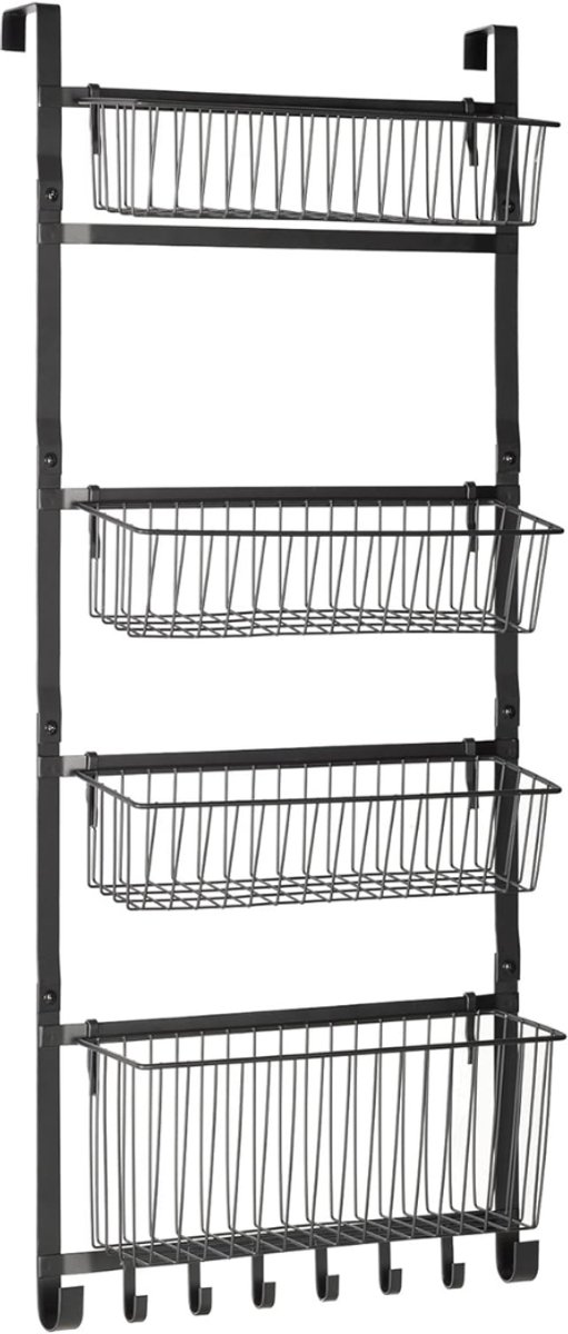YOR® Kruidenrek ophangbaar - Kruidenrek - Zwart - 14cm x 39cm x 92cm