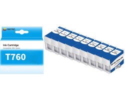 INKFIND T760 inktcartridge 9 Pack (PBK, C, VM, Y, LC, VLM, LBK, MBK, LLBK) compatibel met Epson T7601 T7602 T7603 T7604 T7605 T7606 T7607 T7608 T7609 Geschikt voor Epson SureColor SC-P600 SC P600 SC P600 -9-pack