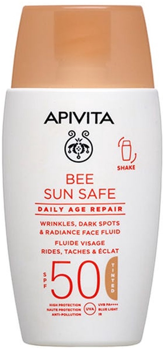 Anti-verouderingsherstelcrème voor de dag met kleur spf50 50 ml crême|Anti-aging repair day cream with color spf50 50 ml of cream|Crème de réparation anti-âge de jour avec couleur spf50 50 ml de crème
