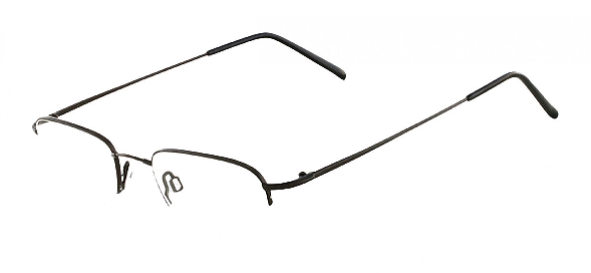 Flexon FLEXON 607 Black chrome 51/20/145 MAN Brilmonturen